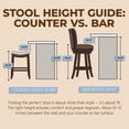 thumbnail image 5 of ROME + OAK Runyan 31" Swivel Bar Stool, Dark Walnut Wood, Vintage Brown Faux Leather, Set of 2, 5 of 11