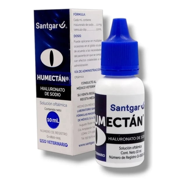 Santgar Humectán Solución 10 ml, Humectante oftálmico para perros y gatos