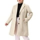 thumbnail image 1 of Abrigo de mujer de talla grande Agnes Orinda con solapa muesca, de un solo botón, abrigo largo de invierno con bolsillos 3X color crema blanco, 1 of 7
