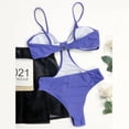thumbnail image 5 of Bañador de playa de una pieza con lazo cruzado en la espalda de color liso para mujer Fridja  nalpqowj20282, 5 of 5