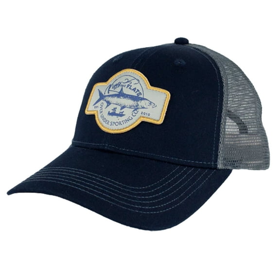 Over Under Clothing King Of Flats Patch Mesh Back Trucker Hat, Navy/Grey