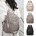 thumbnail image 2 of Stylago Womens Backpack Purses Trendy Zipper Compartments Crossbody Bags Water Proof Nylon Travel Shopping Bags for Ladies Brown, 2 of 4