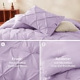 thumbnail image 3 of Juego de edredón CozyLux para cama tamaño queen, 7 piezas, color morado claro, en una bolsa, 3 of 6
