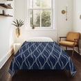 thumbnail image 4 of Wavy Lines Tapestry for Bedroom Wall Hanging Tapestry, Abstract Minimalist Pattern Navy Blue Ceiling Backdrop Tapestries Poster Blanket Wall Decor for Teens Room Living Room Dorm 39" x 59", 4 of 8