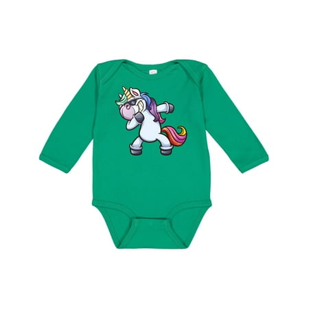 

Inktastic Dabbing Unicorn Gift Baby Boy or Baby Girl Long Sleeve Bodysuit