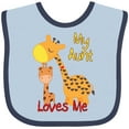 thumbnail image 3 of Inktastic My Aunt Loves Me Giraffe Boys or Girls Baby Bib, 3 of 4