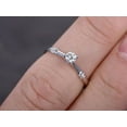 thumbnail image 4 of 1CT Round Cut Lab Created Diamond Women's Engagement Ring 14K White Gold Plated, 4 of 5