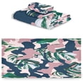 thumbnail image 2 of SKYSONIC 3 Pack Towel Fashion Colorful Camo Tropical Palm Leaf Cotton Bath Towel Set (1 Bath Towel, 1 Hand Towel, 1 Washcloth) for Bathroom, Super Soft and Quick Dry Towels, 2 of 7