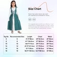 thumbnail image 7 of inhzoy Renaissance Dress for Girls Medieval Princess Costume Retro Lace-up Maxi Dress Halloween Dress up Green 10, 7 of 7