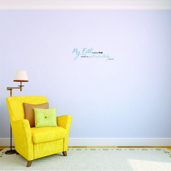 Custom Decals My Faith Makes Me Whole In Spirit, Soul And Body. Mark 5:34 Wall Art Size: 12 X 30 Inches Color: Multi