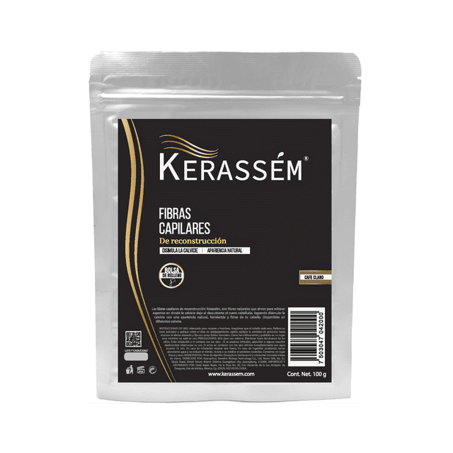 Fibras Capilares 100g Cubre Calvicie Kerassém Café Claro
