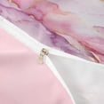 thumbnail image 4 of jejeloiu Pink Gold Marble Duvet Cover Set Kids,Elegant Abstract Pattern Bedding Full For Girls,Reversible,3-Piece(No Comforter), 4 of 6