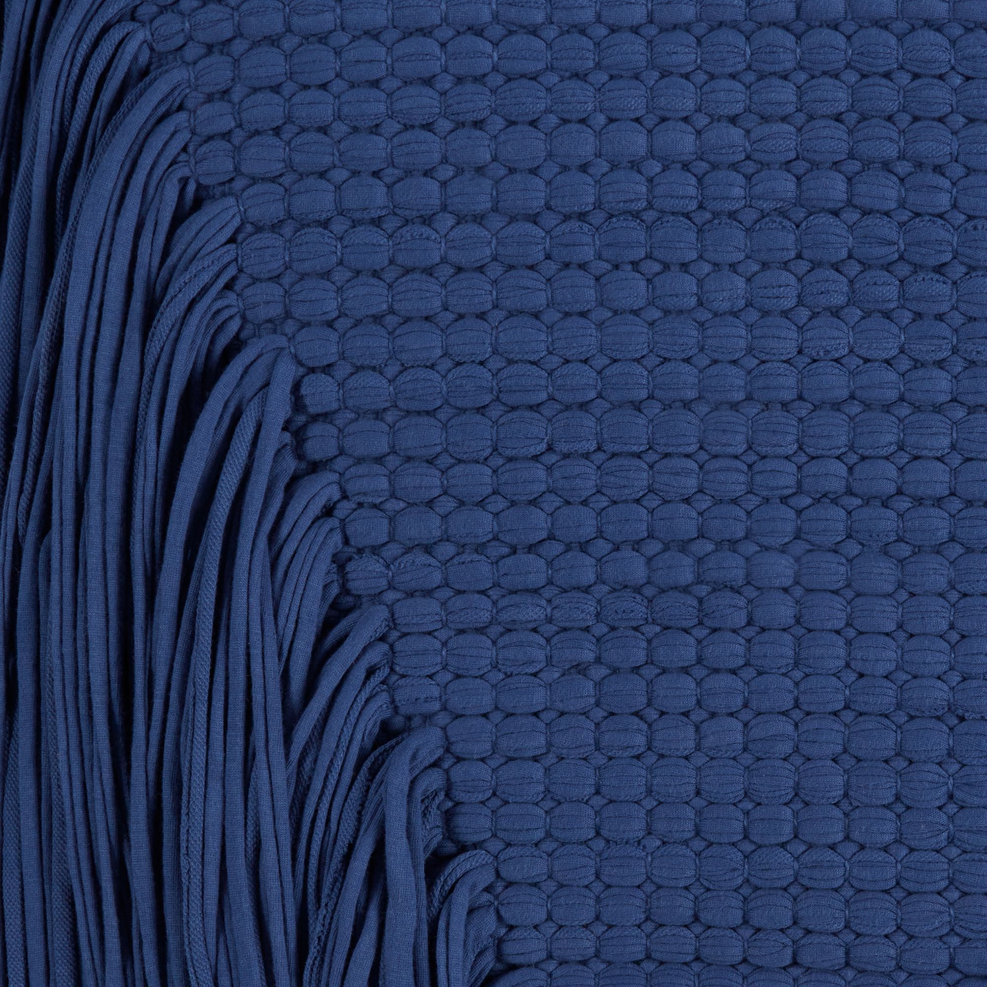 Wanda June Home Jersey Knit Fringe Pillow, 1 Piece, Blue, 18"x18" by Miranda Lambert