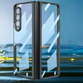 thumbnail image 1 of Frusde Clear Case for Samsung Galaxy Z Fold 3, Luxury Electroplating All-Inclusive Protective Case with Tempered Glass Cover-Black, 1 of 6