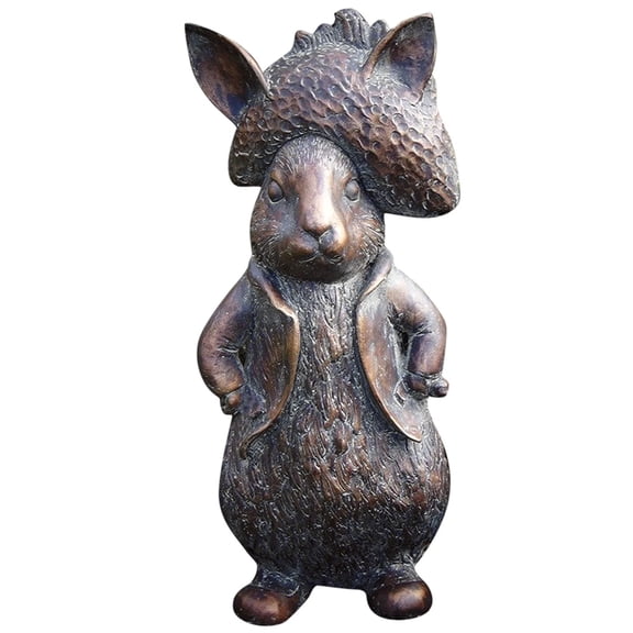 FAFA Rabbit Resin Figurines Decoration, Easter Bunny Sculpture, Statue in Wonderland Garden, Outdoor Animals Ornament