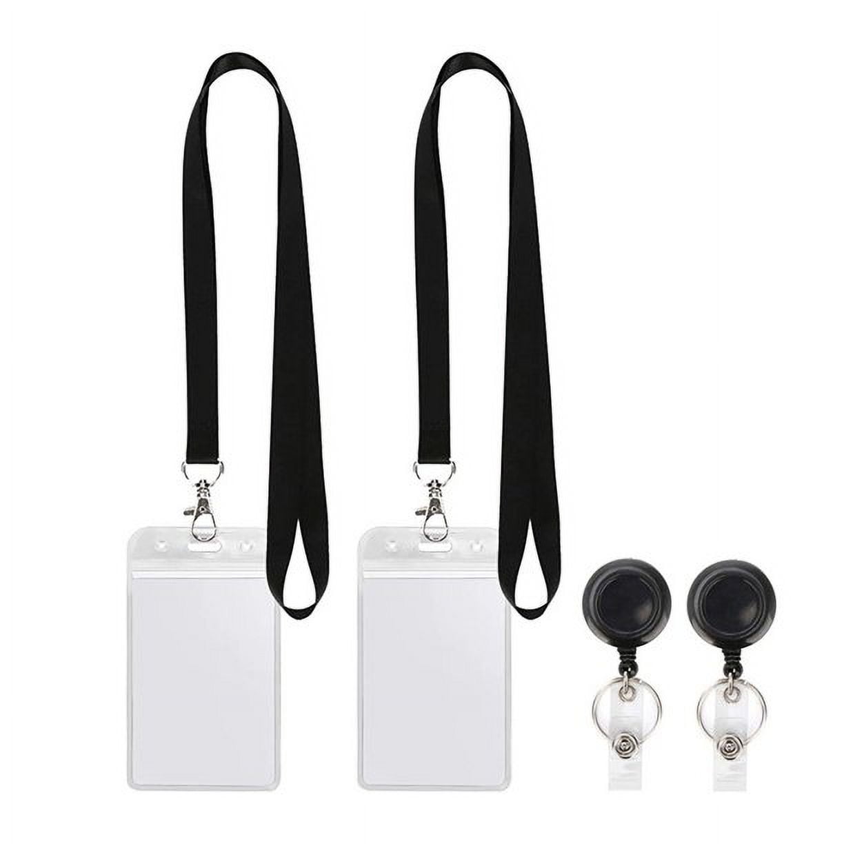 2 Pack Lanyard with id Holders lanyards with Retractable Badge Reel ID  Holder Vertical Cruise Lanyards for id Badges Women Keys Men Ship Card Kids  Breakaway Safety Lanyards 