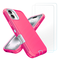 3-in-1 Entronix Bundle designed for iPhone 17, Heavy Duty Case, 2 Tempered Glass