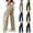 Khaki, variant on Simua Women's Casual Straight Leg Trousers - Solid Color Work Pants with Elastic Waist for Business Casual & Daily Wear, S-XXXL