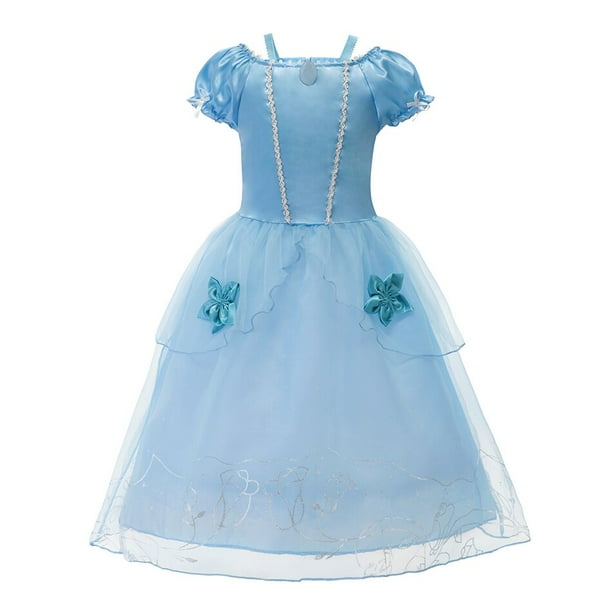 Disney vestido de Cosplay de Cenicienta Rapunzel para niña, ropa de Blancanieves, Bella Aurora, vestido de fiesta de cumpleaños para niños, disfraz de princesa Fivean unisex