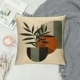 thumbnail image 2 of JRXY Boho Abstract Sunset Plant Olive Leaves Decorative Throw Pillow Covers, Bohemian Geometry Line Pillowcase Decoration, Minimalist Modern Art Aesthetic Cushion Case Home Decor 18x18in, 2 of 5