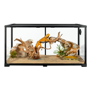 REPTIZOO Reptile Glass Tank - 36 x 18 x 18 inches Knock Down Full View Natural Terrarium