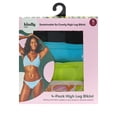 thumbnail image 2 of Kindly Yours Women’s So Comfy Micro High Leg Bikini Underwear, 4-Pack, Sizes XS-XXXL, 2 of 8