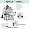 thumbnail image 4 of Mushroom and Sprig White Pattern Cute School Backpack Bag for School with Padded Back and Adjustable Shoulder Straps 15.25"x11.5"x5.25", 4 of 5