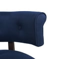 Jared Roll Arm Tufted Bench Settee, Midnight Blue