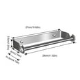 thumbnail image 4 of Fixing Clip 2 Wall Mounted Stainless Steel Holder for Papers Kitchen Towel Roll Rack Bathroom Organizer, 4 of 7
