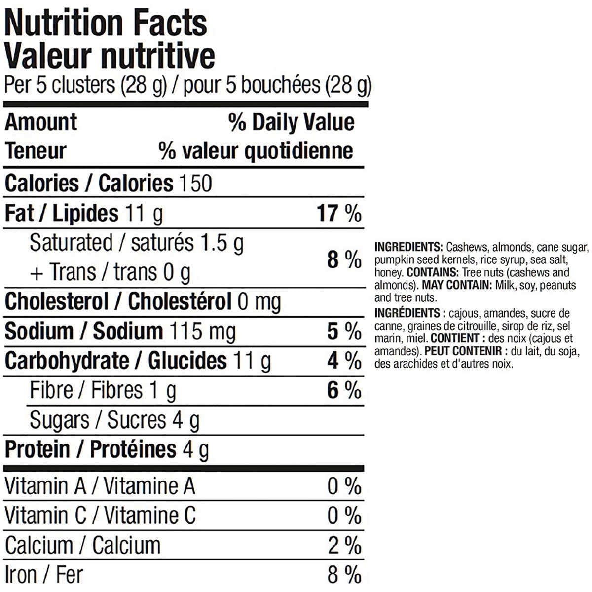 Cashew Cluster With Almonds & Pumpkin Seeds, 32 Oz (440493)