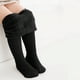 thumbnail image 3 of Cowsor Toddler Baby Girls Winter Fleece Lined Leggings Knit Thick Warm Full Length Tights Basic Velvet Pants, 3 of 3
