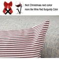 thumbnail image 2 of Red Striped Pillow Covers 18x18 Set of 2 Red and White Farmhouse Pillows for Sofa Bedroom and Chair, 2 of 6
