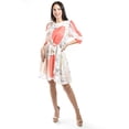 thumbnail image 4 of Vestido abstracto con cinto Roman Fashion Juvenil 3825 Durazno naranja claro CH, 4 of 5
