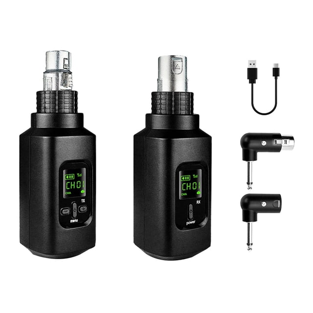 de Micrófono Inalámbrico para Guitarra Transmisor y Receptor XLR para Micrófono Dinámico con Cable