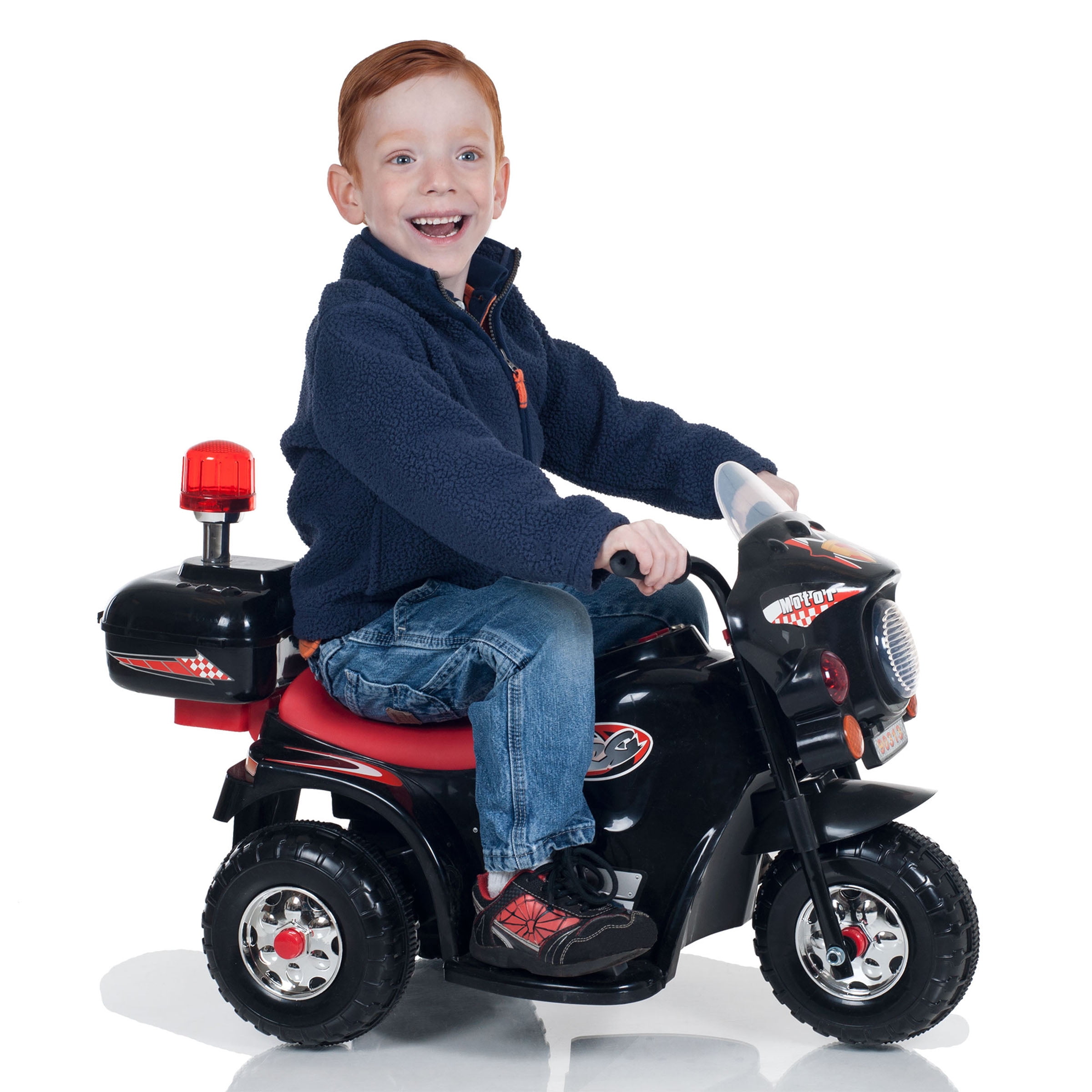 3 Wheel Motorcycle Battery Powered Ride On Toy for Kids by Hey! Play!