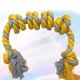 thumbnail image 1 of Juguete de cuerda para perros resistente a mordeduras, interactivo, para limpieza dental, para perros medianos y grandes, con 6 nudos., 1 of 5