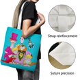 thumbnail image 3 of Schoolhouse Rock Bolso de tela con estampado de lienzo para mujer, bolsa de compras reutilizable y estética, con cremallera interior, regalo para mujer,40*40cm., 3 of 6