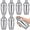 Silver1, variant on 6 Pcs Bar Cocktail Shaker Professional Stainless Steel Martini Drink Mixer with Built-in Strainer for Bartending No Leaks Boston Shaker for Bar Party Drink Mixing Tool(11.8 oz,Silver)