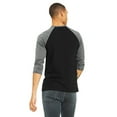 thumbnail image 2 of Bella + Canvas Unisex 3/4-Sleeve Baseball T-Shirt, 2 of 3