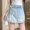 Light Blue, variant on uublik Women's Jeans Skirts Summer Baggy Elastic High Waisted Wide Leg Denim Shorts with Pockets Trendy, Light Blue