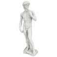 thumbnail image 1 of Design Toscano Michelangelos David Statue, 30,5 cm, Polyrésine de Marbre Collé, Blanc, 1 of 8