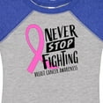 thumbnail image 4 of Inktastic Never Stop Fighting Breast Cancer Awareness Boys or Girls Baby Bodysuit, 4 of 5