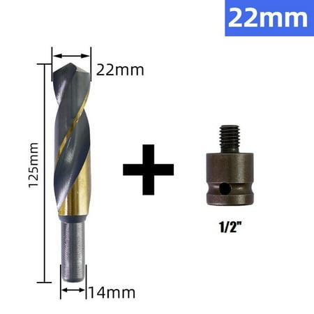

BCLONG 14Mm Shank 14-25Mm With Adapter Hss Drill Bit Drilling For Electric Wrench