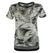 Women's Petite Palm Linen Blend Shirt-B-PXS