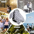 thumbnail image 7 of Carseat Covers Baby Girl, Minky Infant Car Seat Cover Winter, Peekaboo Opening Car Seat Canopy, Multi-use Baby Carrier, Stroller, Nursing Cover, 7 of 7