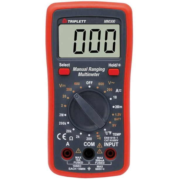 Multímetro digital Triplett MM300 True RMS de 2000 unidades