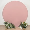 thumbnail image 7 of BalsaCircle 7.5 feet Dusty Rose Fitted Spandex Round Wedding Backdrop Stand Cover Wedding Party Event, 7 of 7