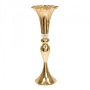 Metal Mermaid Flower Top Centerpiece with Crystal 17¼" - Gold