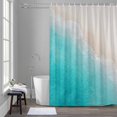 thumbnail image 5 of Summer Beaches Bathroom Shower Curtain, Artistic Oceans Casual Sea Wave Coastal Landscape Waterproof Washable Soft Bath Curtain for Bathtub Decor with 12 Hooks&Grommet, 60x72 Inch, 5 of 9