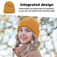 thumbnail image 4 of Gorros de invierno cálidos para hombre, gorro de punto acrílico con puño, gorro diario, 4 of 7